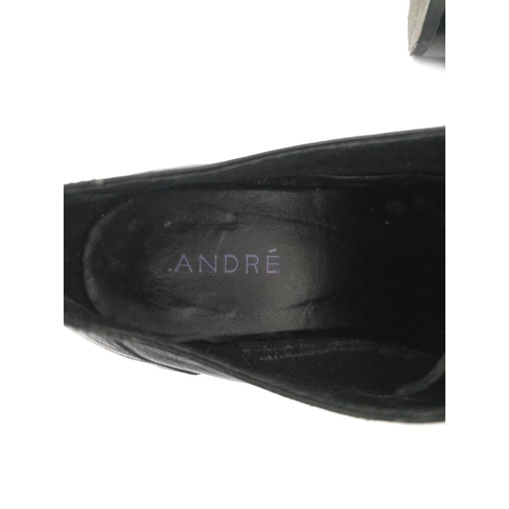 Andre Assous Black Leather Lace-Up Derby Shoes Flats Women's Sz 37/6-6.5 - Picture 7 of 8